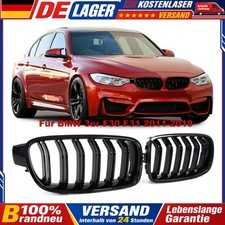 Glanz Schwarz Nieren Grill Doppelsteg f�r BMW F30 F31 K�hlergrill Ersatz Satz