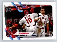 2021 Topps #166 Elbows Only (Justin Upton / Mike Trout) Los Angeles Angels