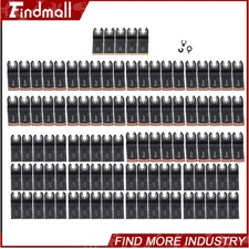 Findmall 105 PCS Titanium & HCS Oscillating Tool Blades Multi Tool Blades Kit