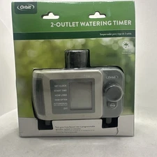Orbit 2-Outlet Watering Timer with Electronic Control Hose Faucet Timer 24621