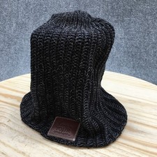 Love Your Melon Winter Beanie Hat Unisex Black OS Adjustable Knitted Cotton