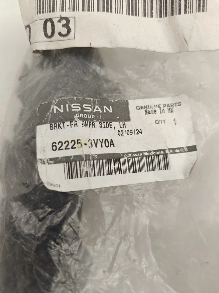 Soporte lateral derecho del parachoques delantero apto para Nissan Versa Note 62225-3VY0A 14-19  Foto 2 de 4