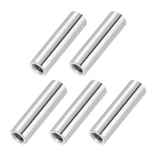 5 Pcs M5x0.8mm Pitch 5mm/0.2" 304 Stainless Steel Round Coupling Nuts