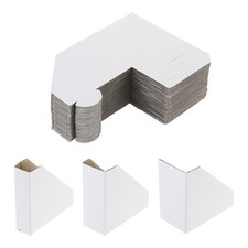 60 Pack Adjustable Cardboard Corner Protector Fits 1, 1.5 and 2 Inch White