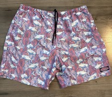 Vineyard Vines Men's Pompano Fish Print 7 Chappy Swim Trunks XL Extra Large