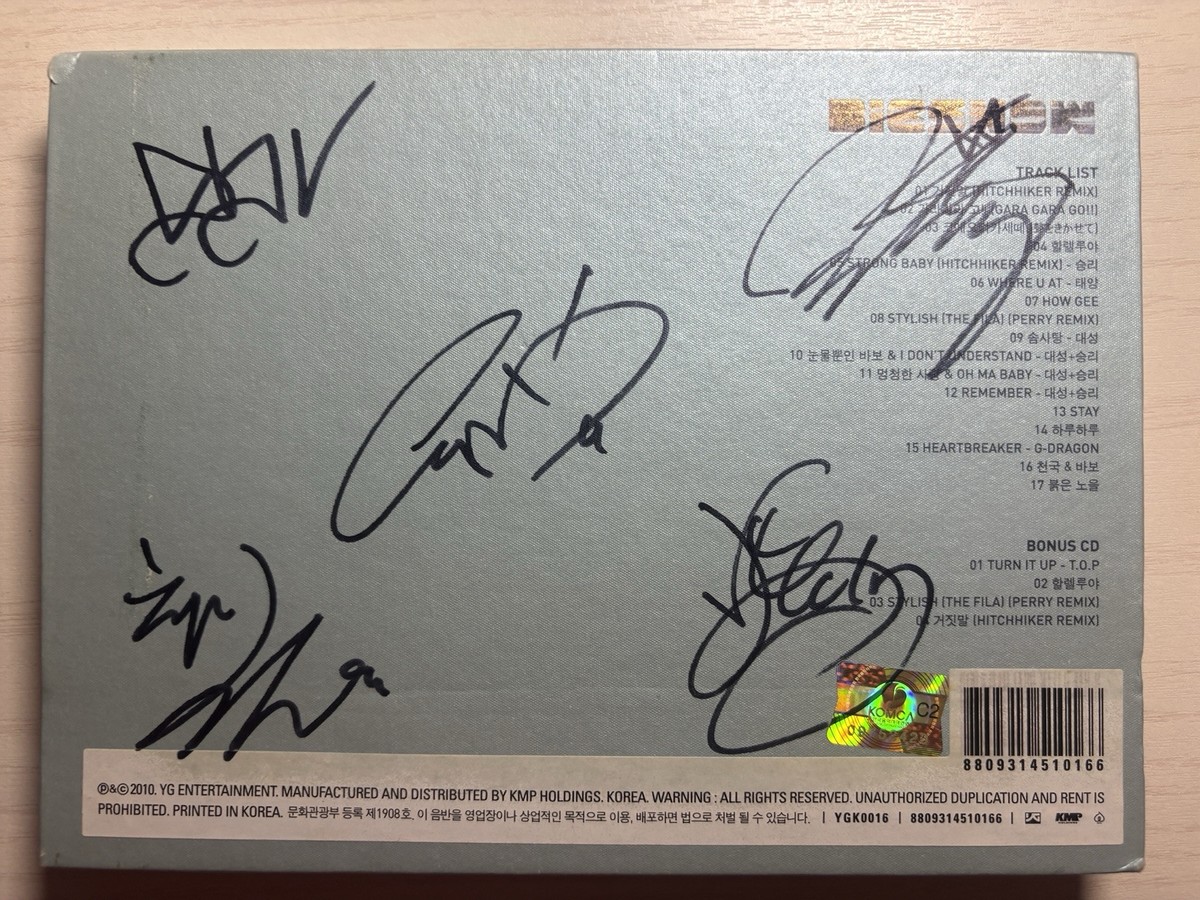B　BIGBANG　BIGSHOW 2010　3点セット BIGBANG 2010 Live concert BIGSHOW Vol.5 Autographed Signed