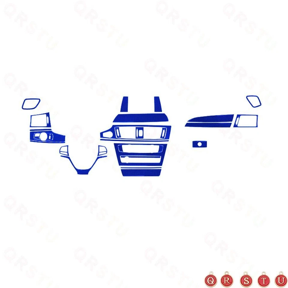 29Pcs Blue Carbon Fiber Center Console Cover Trim For BMW X3 F25 X4 F26 2011-17 - Image 2 of 4