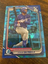 Josue De Paula - 2024 Bowman Draft Chrome - Prospect - Sapphire - LA Dodgers 