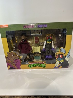 NECA Teenage Mutant Ninja Turtles SPLINTER VS. BAXTER 2 Pack NIB 2020 TMNT