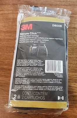 3M Secure Click Multi-Gas/Vapor Cartridge D8006 For NIOSH Secure Click Exp10/24