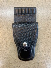 Don Hume Basket weave Handcuff Case Nickel Snap