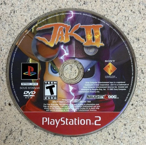 Jak II Greatest Hits PS2 PlayStation 2 DISC ONLY *Tested* NO TRACKING