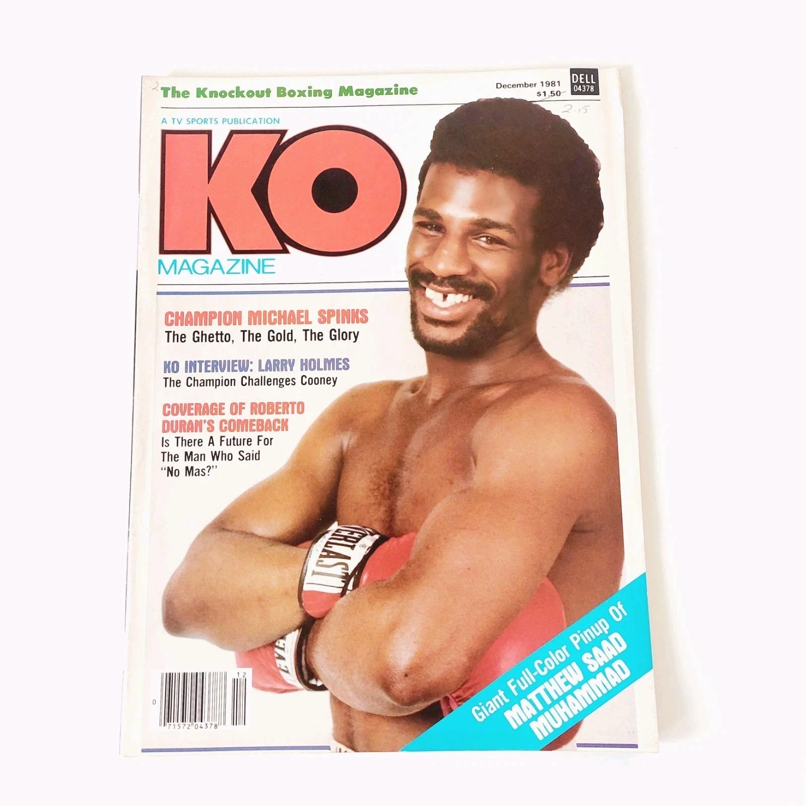 KO MAGAZINE MICHAEL SPINKS COVER Matthew Saad Mohammed Poster Dec 1981 | VGC - 画像1/13
