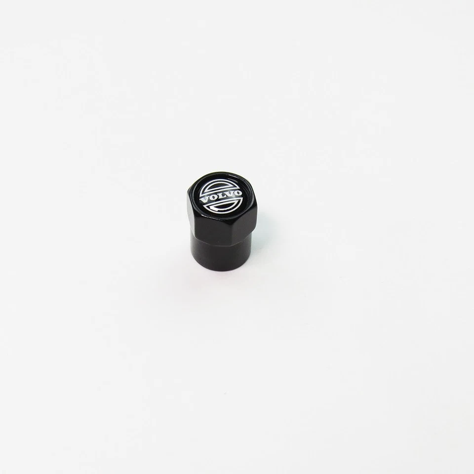 Compatible with Volvo 4Pcs Tire Valve Stem Caps Black Anodized Aluminum - Image 4 of 4