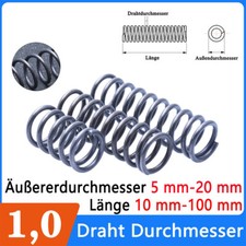 Druckfeder 1 mm Drahtdurchmesser Federstahl Kleine Feder / Spiralfeder