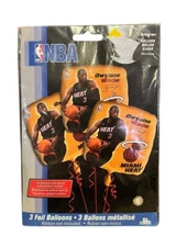 Vintage Dwyane Wade Foil Balloons NBA 2010 Amagram 18 Inch Pack Of 4 Miami Heat