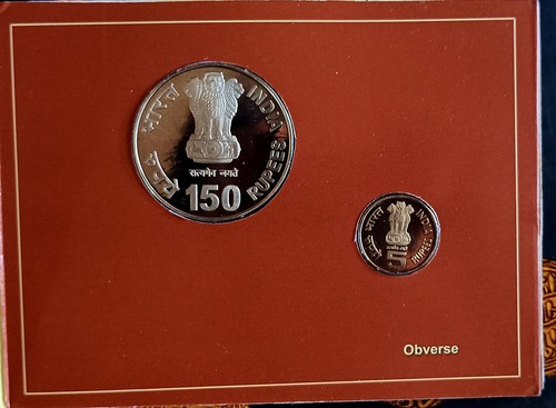 India 2010-C 150 Years Of Income Tax Building India, Unc Coin Set Of Rs 150 & 5. - Picture 2 of 7
