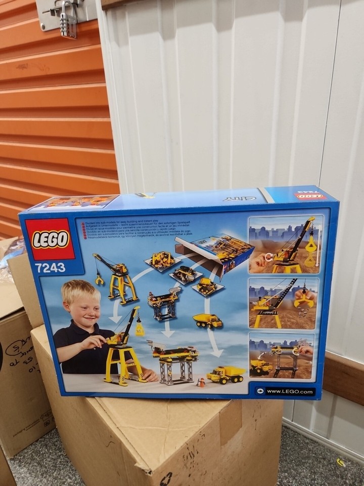 New LEGO City 7243 Construction Site Dump Truck Crane Tipper Town | eBay