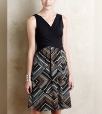 Anthropologie Womes Amadi Lola Sleeveless V Neck Dress Size XS