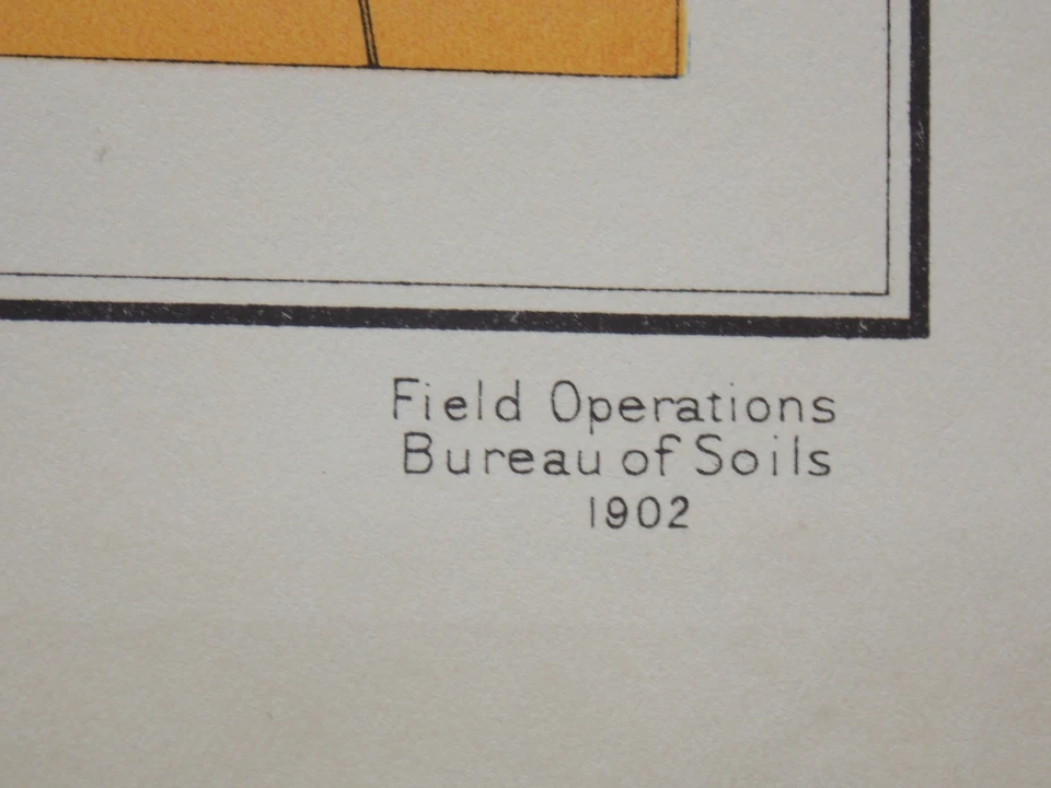 Mapa de suelos Vernon Texas Fargo Tolbert Doans 1902 río rojo aprox 22 X 25 #10246 Foto 3 de 4