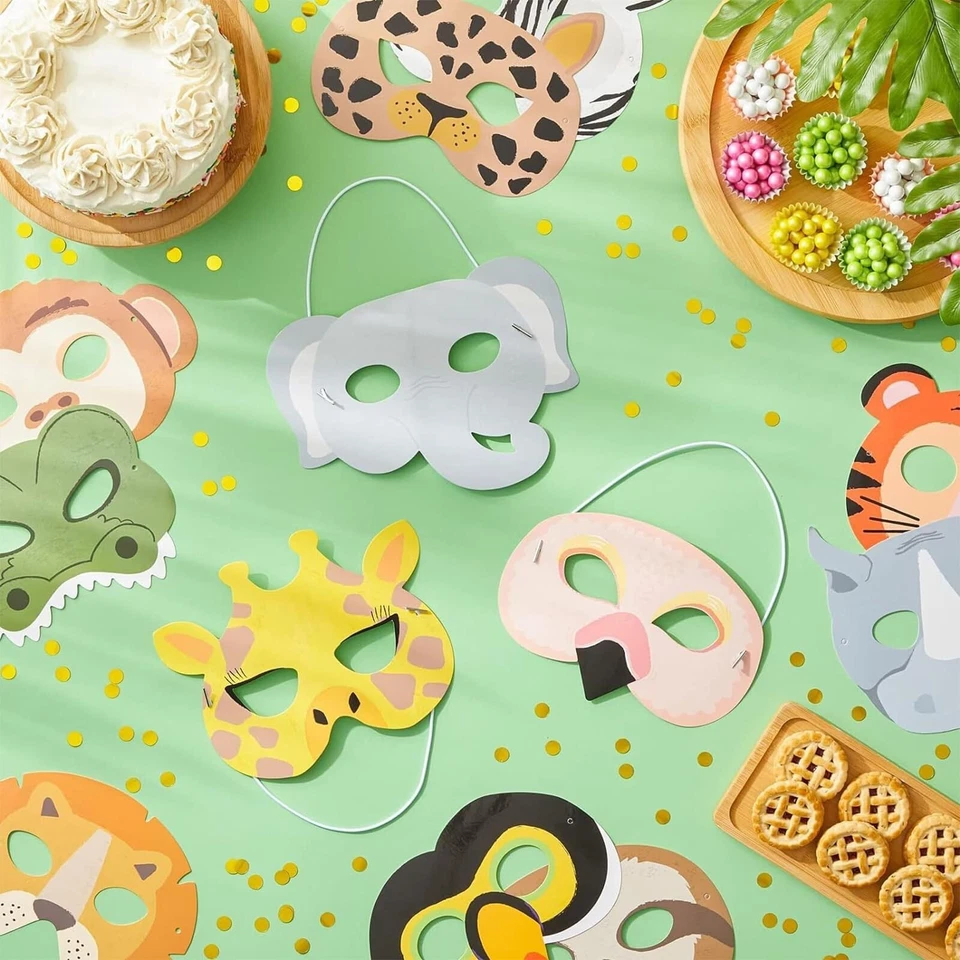 Juego de 7 tipos de favores de fiesta de safari en la selva 84 piezas decoraciones de cumpleaños de safari para... Foto 4 de 4