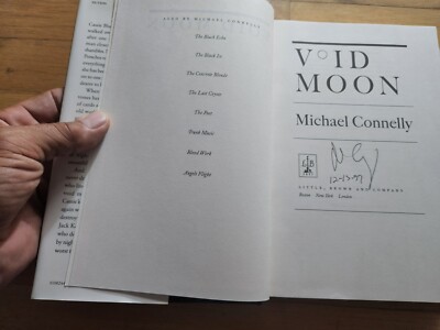Michael Connelly SIGNED Void Moon 2000 First Edition Hardcover COA