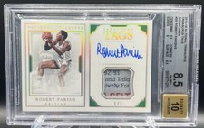 2015 Robert Parish National Treasures Tag Auto /3 - BGS 8.5 - Auto 10