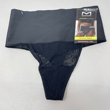Maidenform Shaping Thong Firm Womens Size Small Black Lave