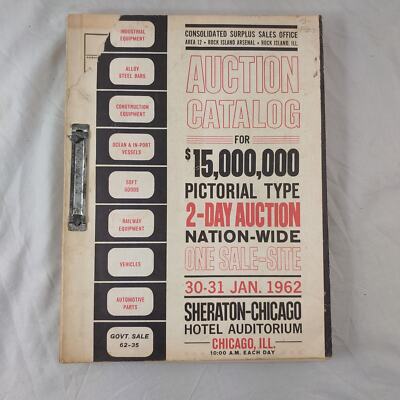 Auction Catalog for $15,000,000 Pictorial Type 30-31 Jan 1962 Chicago Ill