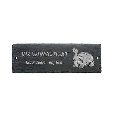Schiefertafel Schild „VORSICHT HUNDE“ – 22 X 8 Cm, Wetterfeste Lasergravur, Mit Aufhänge-Bohrungen