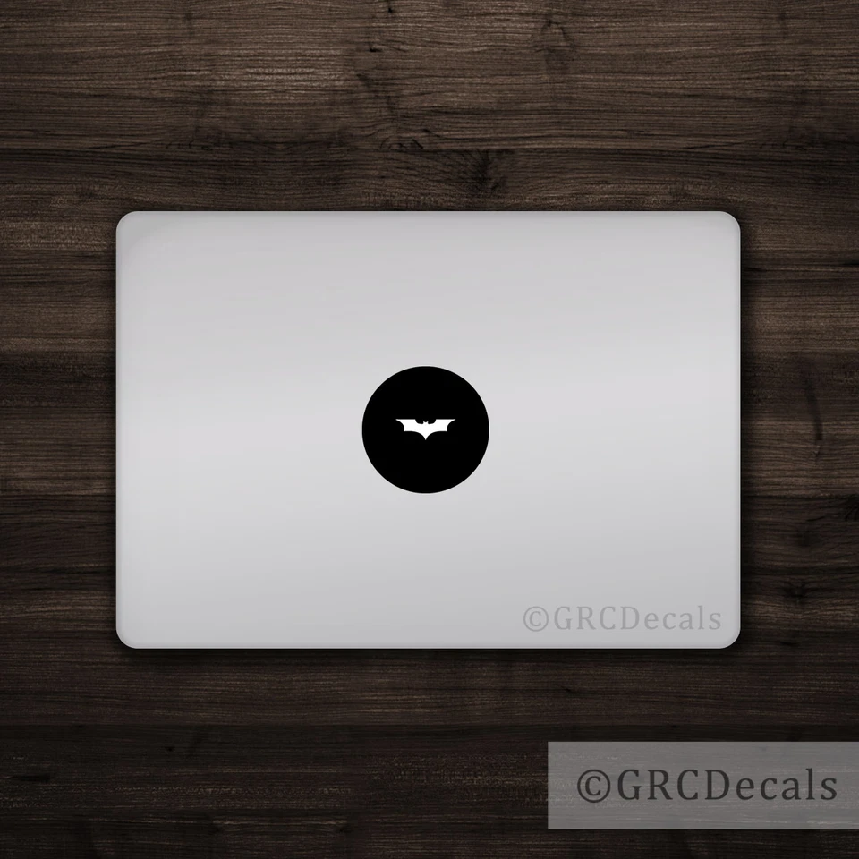 Batman -- Mac Apple Logo Laptop Vinyl Decal Sticker Macbook Dark Knight Hero - Image 2 of 3