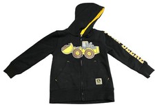 John Deere Boy's Black Zip Up Hooded Sweatshirt Size 2T 24 Months