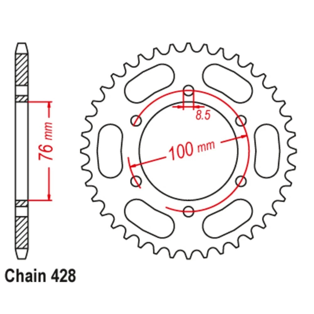 428 Rear Sprocket 42T 44T 48T Fits YAMAHA YZF R15 2011 2012 eBay