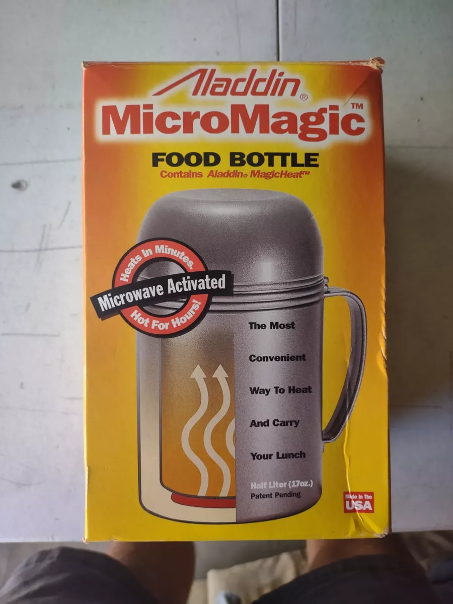 New Aladdin Micro Magic Food Bottle 17oz/500ml Thermos Microwavable NIB