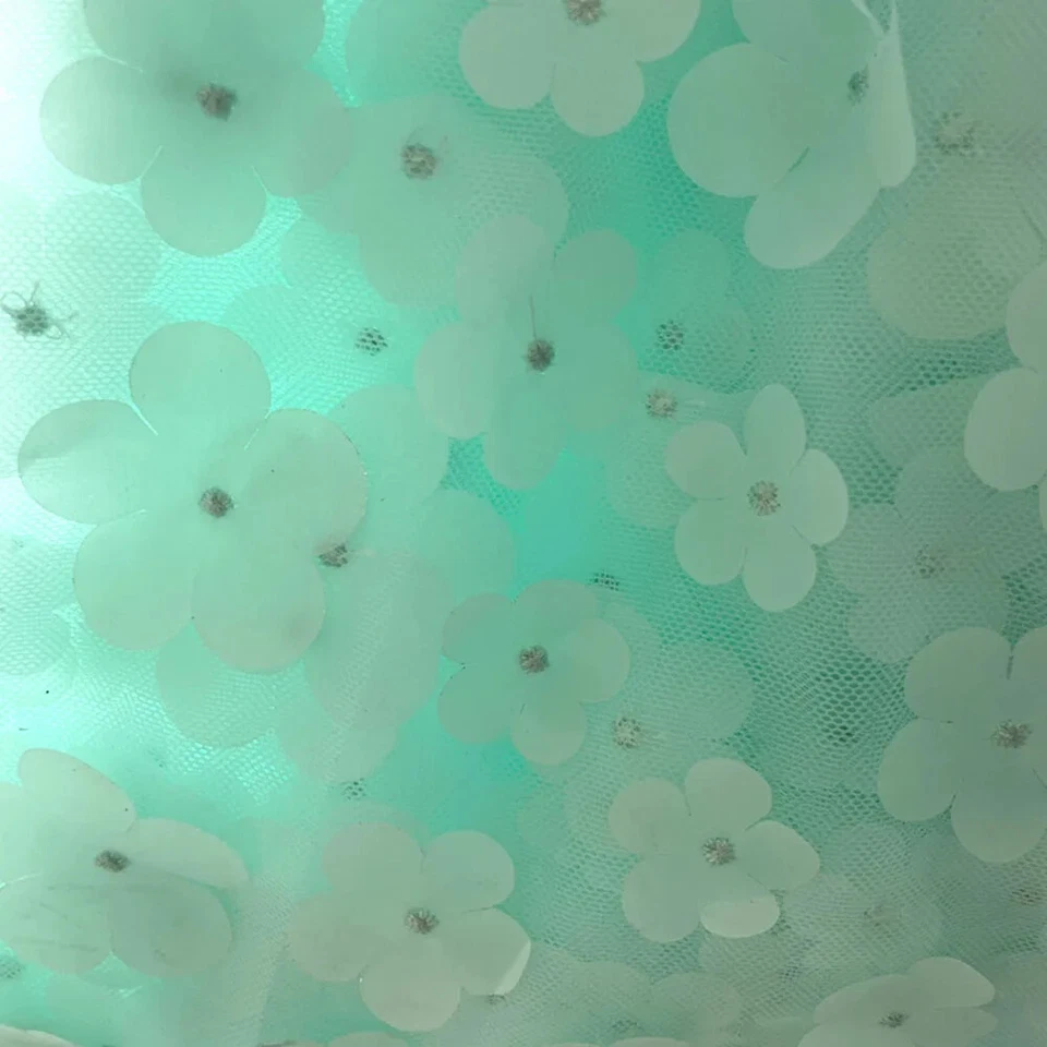 3D Blume Stickerei Mode Spitze Stoff DIY Nähen Mädchen Tüll Röcke durch den Hof - Bild 3 von 4