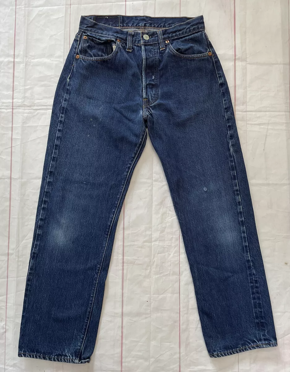 Vintage 1960s Levis 501 Big E Redline Selvedge Blue Denim Jeans Single  Stitch