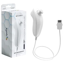 XYAB SHIFT Wired Nunchuck Controller for Nintendo Wii / Wii U - White