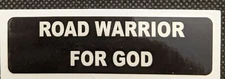 Road Warrior For God Helmet Sticker Biker Helmet Decal