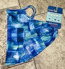 NWT Reel Legends Fishing Blue Mosaic Face Mask Sun Shield Neck Gaiter