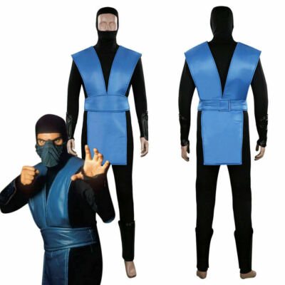 Mortal Kombat Sub Zero Kuai Liang Bi Han Halloween Cosplay Costume 这他妈的不要脸