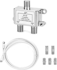 TV Antenna Splitter, satellite cable splitter, 2 Way Satellite Splitter F for