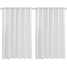 Extra Long Fabric Shower Curtain Liners 2 Pack - W72 x H84 - Water Resistant ...