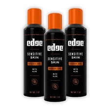 Edge Shave Gel for Men, Sensitive Skin with Aloe, 7 Ounces 3 Pack