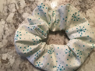 Elastique cheveux étoile bleu vert - Papa Pique et Maman Coud