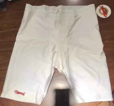 New Diamond Sliding Shorts With Cup Pocket, XXL White