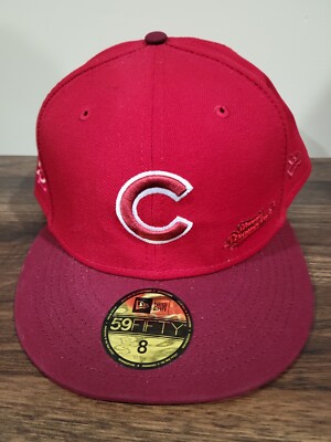 Chicago Cubs New Era Big League Chew Slammin Strawberry 59Fifty 5950 Fitted Cap 