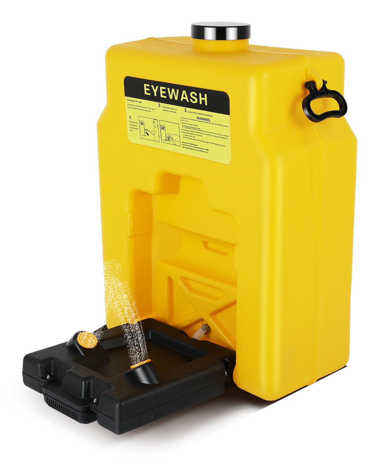14 Gallons Portable Eye Wash Station 30L Wall Mounted Lasting for 15