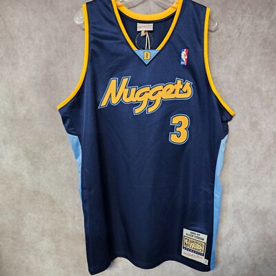 NWT Mitchell Ness Authentic Denver Nuggets Allen Iverson 3 Jersey 52 2XL $300