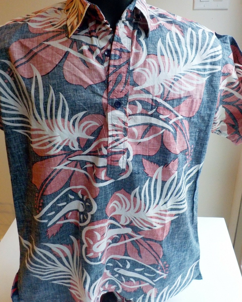 Diamond Head SS Hawaiian Print Shirt Red/White?Blue Reverse