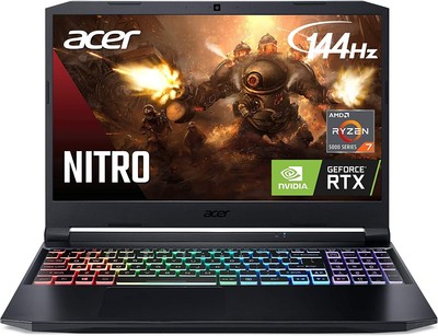 Acer Nitro 5 AN515-45-R92M Gaming Laptop, AMD Ryzen 7 5800H (8-Core) | NVIDIA...